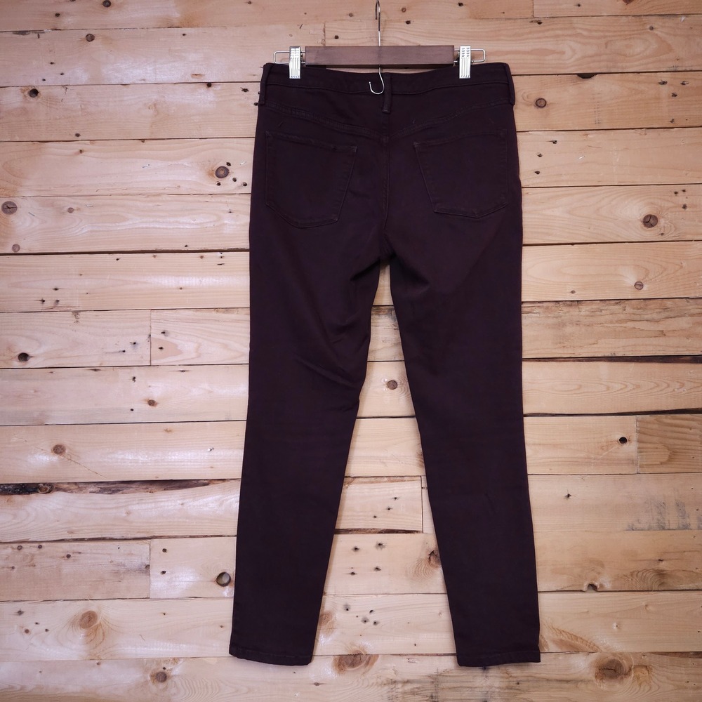Mossimo Denim Womens 8R Burgundy High Rise Skinny Power Stretch Jeans 29‎ Waist